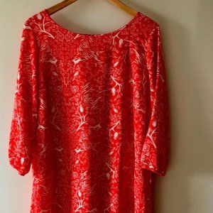 OLD NAVY | Orange dress with cute forest pattern, NWT